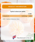 Healthspan Orange Effervescent Vitamin C 1,000mg (40 Tablets) | Supports Immune & Nervous Systems | Maintain Good Energy Levels | Zero-Sodium to Help Maintain Normal Blood Pressure | Vegan