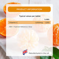 Healthspan Orange Effervescent Vitamin C 1,000mg (40 Tablets) | Supports Immune & Nervous Systems | Maintain Good Energy Levels | Zero-Sodium to Help Maintain Normal Blood Pressure | Vegan
