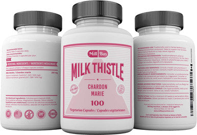 Mill Bay Milk Thistle Extract Helps Support Liver Function. 100 Vegan, Non-GMO Silymarin Capsules