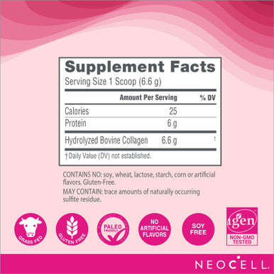 NeoCell Super Collagen Powder, 19oz, Non-GMO, Grass Fed, Paleo Friendly, Gluten , Collagen Peptides Types 1 & 3 for Hair, Skin, Nails and Joints (Packaging May Vary), 82 Servings