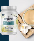Organifi Complete Protein Vanilla Flavor - Organic Vegan Plant Based Protein Powder With Digestive Enzymes - 30 Day Supply - No Soy, Dairy, Or Gluten
