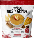 Pride Foods Rice 'N Grinds Hot Cereal - Gluten-Free, Non-GMO, Vegan-Friendly, Natural Rice Breakfast, Quick & Easy Hot Meal, Low-Fat Comfort Food, 30 Servings, Apple Pie