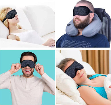 Fox-Tech Fashion Sleep Mask Sleeping Mask For Women 100% Blackout Eye Mask Soft Covering Strong Light Suitable For Travel/Yoga/Nap (Leopard Print)