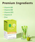 Family Probiotics Powder (30 Sticks, 30 Days) - Support Healthy Immune & Digestive System, Apple Flavor Supplement For Men, Women & Children. Vitamin B, Zinc. Mouth-Dissolving Formula.