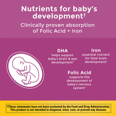 Nature Made Prenatal With Folic Acid + Dha Prenatal Vitamin And Mineral Supplement For Daily Nutritional Support 60 Softgels 60 Day Supply