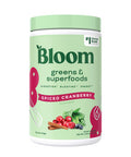 Bloom Nutrition Superfood Greens Powder Digestive Enzymes with Probiotics and Prebiotics Gut Health Bloating Relief for Women Chlorella Green Juice Mix with Beet Root 25 SVG Spiced Cranberry