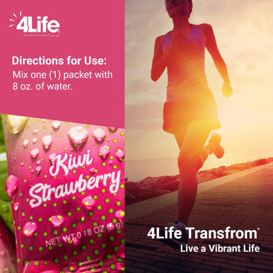 4Life Energy Go Stix - Healthy Energy Source - Kiwi Strawberry Drink Mix - Contains Natural Caffeine from Guarana Maca Yerba Mate and Green Tea Leaf Extract - 15 Packets