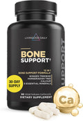 Livingood Daily Calcium Supplement For Women & Men, Bone Support (60 Vegetarian Capsules) - Bone Health Supplements Support Bone Density, Strength & Growth - Magnesium, Zinc, Vitamin D3 & K2 - Non-Gmo