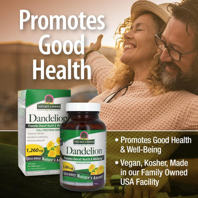 Nature'S Answer Dandelion Root 1260mg 90-Capsules | Digestion Liver and Gallbladder Function Support | Gluten- Non-GMO Vegan No Artificial Flavors or Preservatives | Single Count