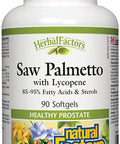 Natural Factors HerbalFactors Saw Palmetto with Lycopene 160mg Support for Healthy Prostate Function 90 Soft Gels