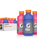 Gatorade Thirst Quencher, Fruit Punch, Glacier Cherry, Cool Blue Variety Pack, 12 Fl Oz (Pack of 18)