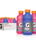 Gatorade Thirst Quencher, Mashups Variety Pack, Cool Blue-Fruit Punch, Lemon-Lime-Orange, Glacier Freeze-Glacier Cherry, 12 Fl Oz (Pack of 18)