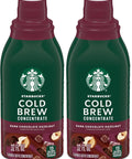 Starbucks Cold Brew Coffee Concentrate, Dark Chocolate Hazelnut Flavored Iced Coffee, 32 fl oz