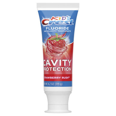 Crest Kid'S Cavity Protection Fluoride Toothpaste Rush Strawberry 4.2 Ounce