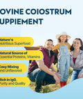 Energievoll Bovine Colostrum Supplement Powder - 60% IgG 3000 mg for Gut Hair Growth Beauty and Immune Easy to Mix Unflavored (50 Servings)