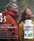 Bronson Elderberry Extra Strength 3000 MG, Sambucus Nigra 3000 MG , Supports Healthy Immune System & Antioxidant Protection, Non GMO, 180 Vegetarian Capsules
