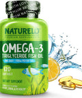 NATURELO Omega-3 Fish Oil Supplement - EPA + DHA - 1100 mg Triglyceride Omega-3 per Gel - One A Day - for Heart, Eye, Brain, Joint Health - No Burps - Lemon Flavor - 120 Softgels | 4 Month Supply