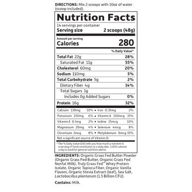 Garden of Life Dr. Formulated Keto Meal Balanced Shake - Vanilla Powder 14 Servings Truly Grass Fed Butter & Whey Protein Plus Probiotics Non-Gmo Gluten Free Ketogenic Paleo Meal Replacement