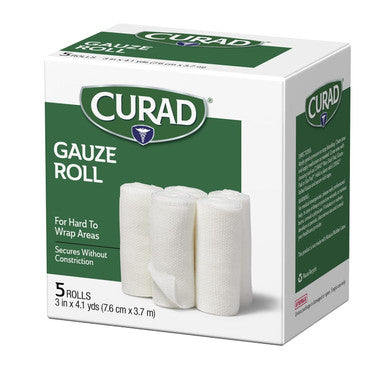 Curad Stretch Rolled Gauze 3" x 4.1 yds. Pack of 24