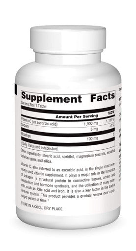 Source s C-1000, With Rose Hips 1000 mg For Immune System Support - 250 Time Release Tablets