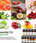 Top 12 Fruit Essential Oil Gift Set 100% Pure Aromatherapy Essential Oil (Grapefruit, Bergamot, Tangerine, Lemon, Strawberry, Red Raspberry, Mango, Coconut, Passion Fruit, Apple, Cherry, Watermelon)