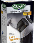 Curad Performance Series Back Support Designed for Active Seniors 50+ Large Easy to Grip Tabs & Loops for Easier Application Helps with Moderate to Lower Back Pain