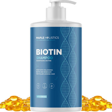 Exfoliating Shampoo Brush Plus Biotin Shampoo Bundle - Hair Shampoo Brush And Scalp Exfoliator With Volumizing Shampoo Made With Rosemary Essential Oil And Biotin For Thinning Hair