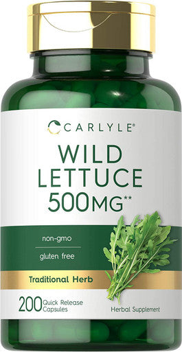 Carlyle Wild Lettuce Extract 500Mg | 200 Capsules | Non-Gmo, Gluten Free Supplement
