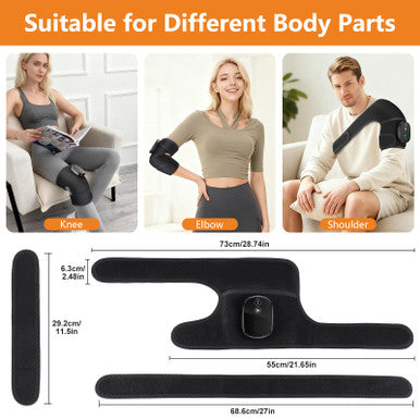 Edifolly Cordless Knee Heating Pad Knee Massager With Heat And Vibration Rechargeable Heated Knee Brace With 3 Heat Levels And 3 Massage Modes