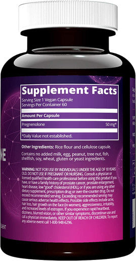 MRM, Nutrition, Pregnenolone, 50 mg, 60 Vegan Capsules