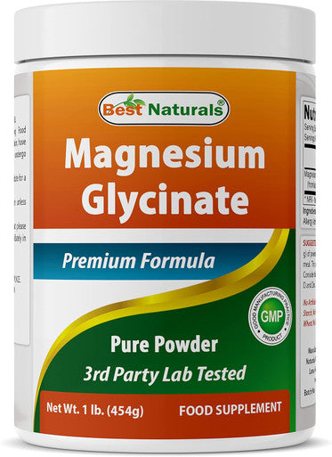 Best Naturals Magnesium Glycinate Powder - 1 Pound (1 LB (Pack of 1))
