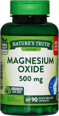 Nature's Truth Magnesium Oxide 500 mg Quick Release Capsules - 90 ct, Pack of 2