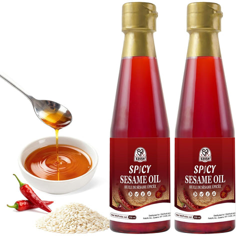 52USA Sesame Oil Toasted Sesame Oils Sesames Oil Cooking 8.45 Fl Oz (250 ml) Premium Toasted Sesame Seed Oil Aromatic & Nutty Flavor 100% Pure Sesame Oil Ideal for Asian Cooking Baking Soup