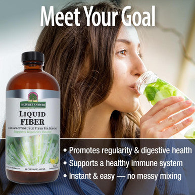 Nature'S Answer Fiber Drink 16oz Liquid | Lemon Lime Flavored | Supports Digestion | Gluten- Non-GMO Vegan No Artificial Flavors or Preservatives | Single Count