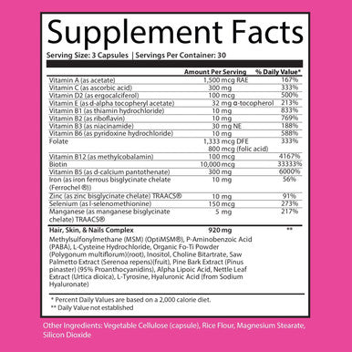 Glow by GoBiotix Hair Skin Nails Multivitamin Supplement 10000mcg Biotin Pills Antioxidant with Hyaluronic Acid Folic Acid Iron Magnesium Zinc Boosts Collagen Production 90 Capsules