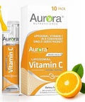 Aurora Nutrascience MicroPack Liposomal Vitamin C Immune Support 1000 mg Per Serving Vegan Gluten NonGMO 10 Single Serve Packets Orange