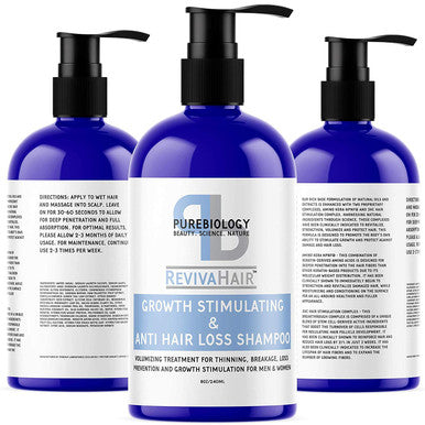 Biotin Shampoo for Thinning Hair Care RevivaHair Volumizing Shampoo with Procapil Keratin and Rosemary Oil for Hair Treatment Thinning Hair Shampoo for Men and Women with Vitamin B and E