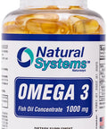 Natural Systems Omega 3 1000Mg Fish Oil 100 Concentrated Softgels By Natural Systems - Omega 3 Fish Oil Supplements - Capsules For Daily Diet - Epa - Dha - Omega 3 For Heart Eye Brain And Joints Support*