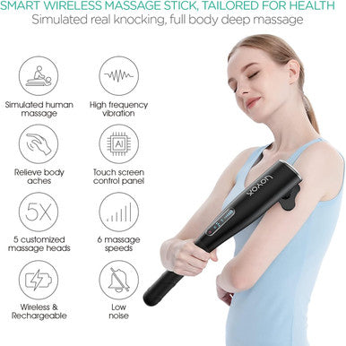 Handheld Back Massager For Pain Relief Deep Tissue, Electric Massager Cordless With Rechargeable Design For Neck, Shoulder, Foot, Leg, Calf Gifts For Women, Men, Mh460
