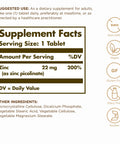 Solgar Zinc Picolinate 22 Mg 100 Tablets (Pack Of 3) - Promotes Healthy Skin - Supports Immune System Normal Taste & Vision - Antioxidant - Non-Gmo Vegan Gluten Free Kosher 300 Total Servings