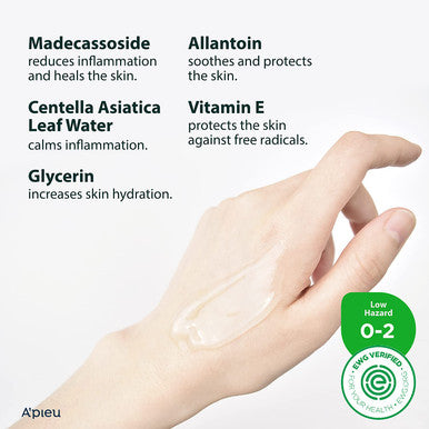 APIEU Madecassoside Cica Gel (3.38 fl oz) - for Oily and Sensitive Skin - Helps Soothe Dryness, Redness, Heat Damage, Blemish - Centella Asiatica, Glycerin, Vitamin E
