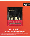 Optimum Nutrition Gold Standard 100% Whey Muscle Building And Recovery Protein Powder With Naturally Occurring Glutamine And Bcaa Amino Acids Double Rich Chocolate Flavour 146 Servings 4.53 Kg