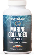 Correxiko Marine Collagen Supplement Pills - 1800Mg Hydrolyzed Collagen Peptides Per Serving With Added Hyaluronic Acid, Vitamin C & Minerals - For Hair, Skin & Nails - 120 Capsules 30 Day Supply