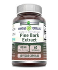 Amazing Formulas Pine Bark Extract 100Mg 60 Veggie Capsules | Non-Gmo | Gluten Free | Made In Usa | Suitable For Vegetarians