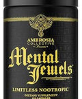 Ambrosia Mental Jewels (Capsules) Cognitive Enhancer Increase Memory Communication Skills Concentration and Focus Alpha GPC Choline BaCognize 120 Veggie Capsules (30 Day Supply)