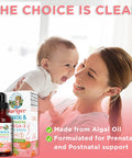 Maryruth Organics Prenatal & Postnatal Omega-3 Liquid Drops by 800mg DHA & 8mg of EPA Per Serving | Overall Wellness for Mom & Baby | 2oz