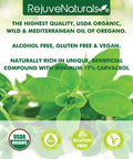 Rejuvenaturals Extra Strength Oil Of Oregano Usda Organic Liquid) Wild Mediterranean 1 Fl Oz