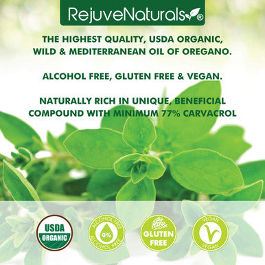 Rejuvenaturals Extra Strength Oil Of Oregano Usda Organic Liquid) Wild Mediterranean 1 Fl Oz