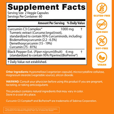 Doctor's Best High Absorption Curcumin 500 mg 120 Capsules
