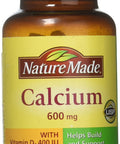 Nature Made Calcium 600 mg with Vitamin D Tabs, 120 ct
